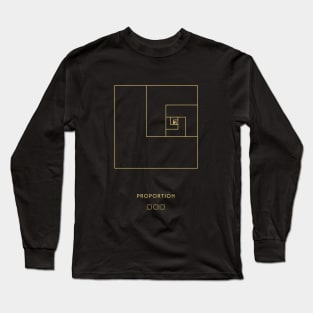 Divine Proportion: Fibonacci Golden Ratio Element Long Sleeve T-Shirt